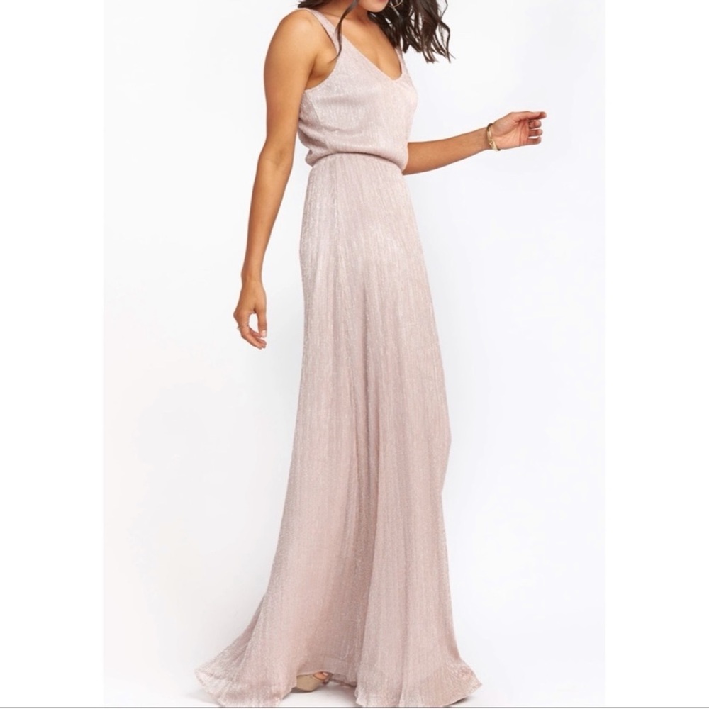 Show Me Your Mumu Kendall Maxi Dress Mauve Glitter Size L